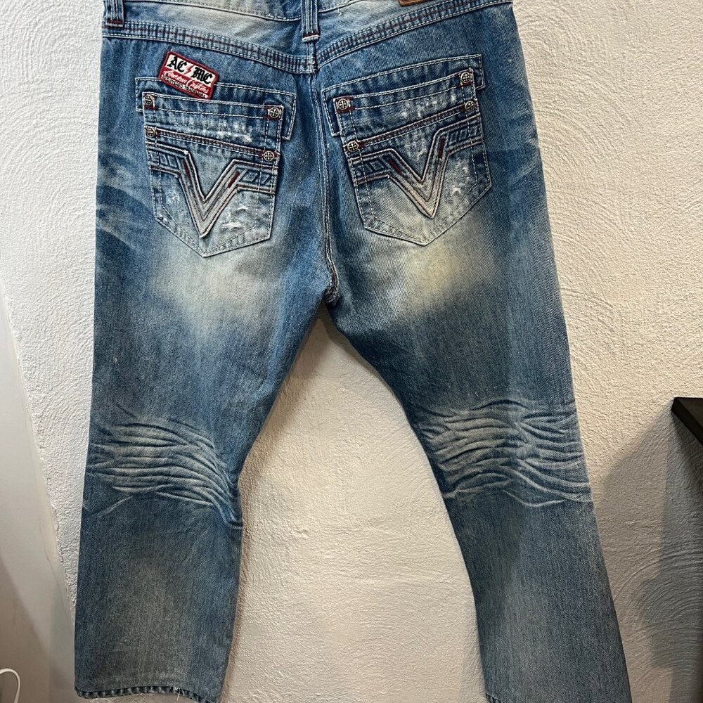 Affliction Men's Blake Distressed Jeans Sz: 35 - Picture 8 of 9